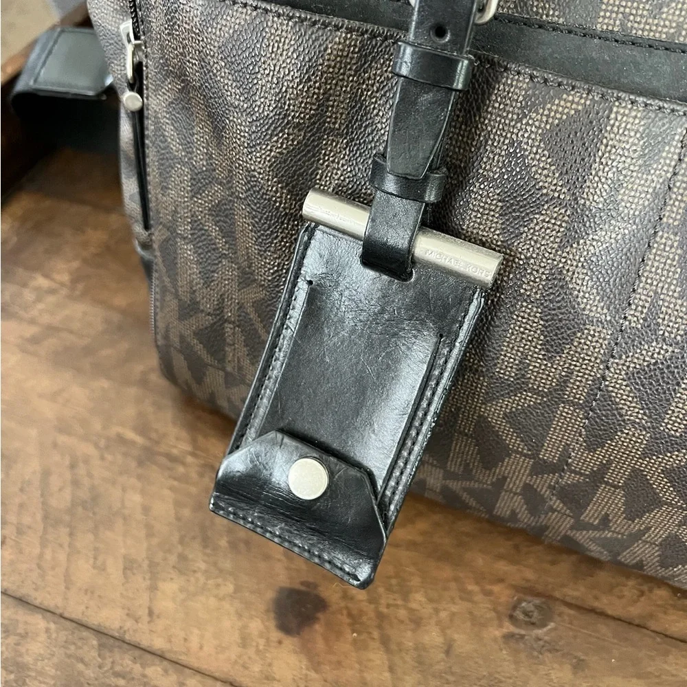 Michael Kors Black and Brown Laptop Bag